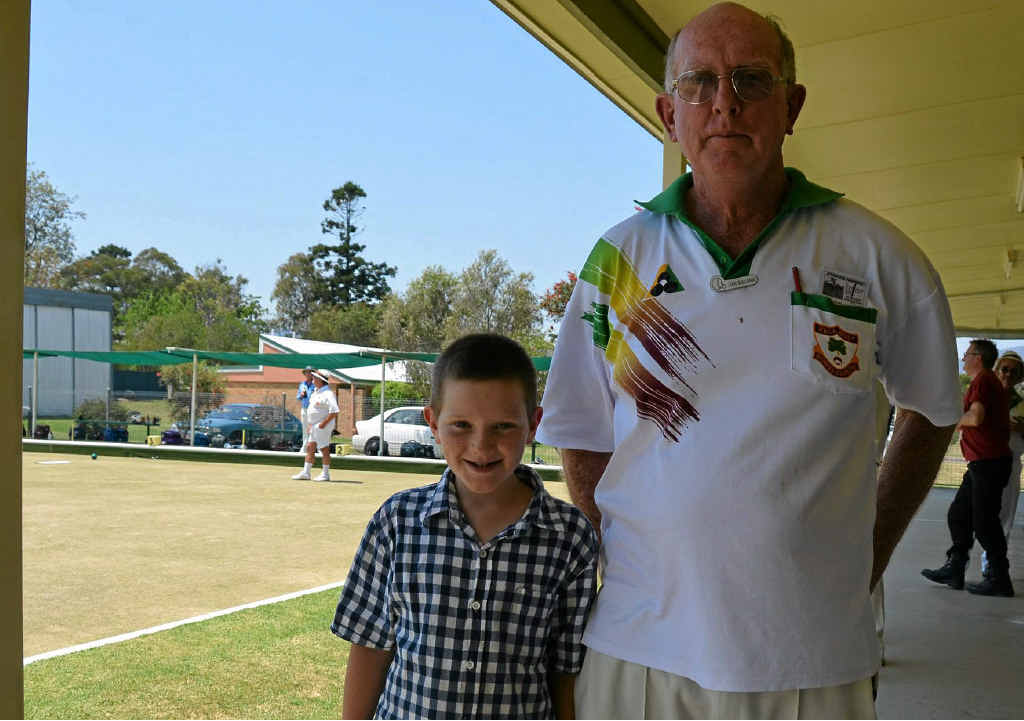 PRESIDENT OF THE FUTURE: Joel Farmer, who has a strong family history with the Killarney Bowls Club, and current club president Dan Sullivan. PRESIDENT OF THE FUTURE: Joel Farmer, who has a strong family history with the Killarney Bowls Club, and current club president Dan Sullivan.